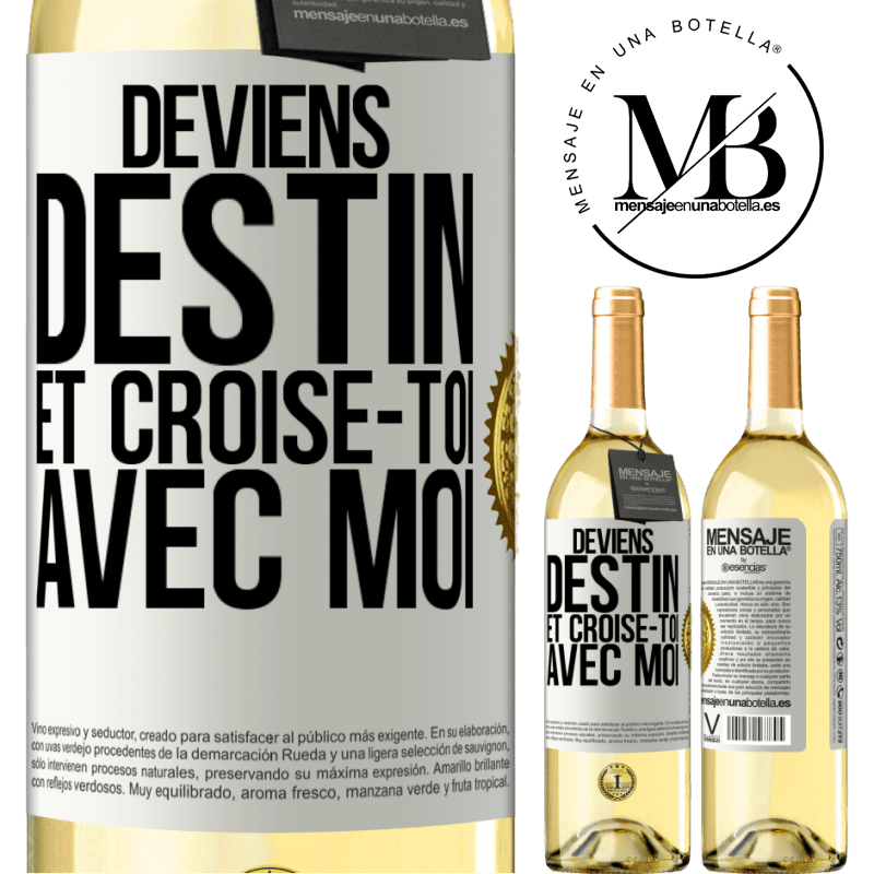 29,95 € Envoi gratuit | Vin blanc Édition WHITE Deviens destin et croise-toi avec moi Étiquette Blanche. Étiquette personnalisable Vin jeune Récolte 2025 Verdejo