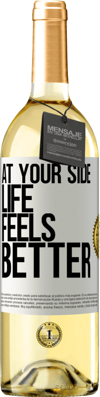 29,95 € | White Wine WHITE Edition At your side life feels better White Label. Customizable label Young wine Harvest 2025 Verdejo