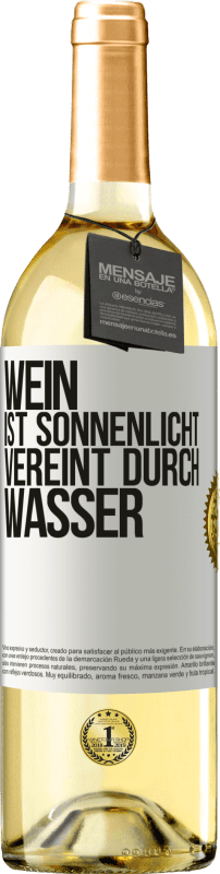 29,95 € | Weißwein WHITE Ausgabe Wein ist Sonnenlicht, vereint durch Wasser Weißes Etikett. Anpassbares Etikett Junger Wein Ernte 2023 Verdejo