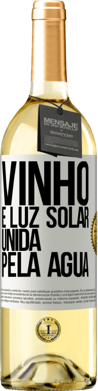 29,95 € | Vinho branco Edição WHITE Vinho é luz solar, unida pela água Etiqueta Branca. Etiqueta personalizável Vinho jovem Colheita 2023 Verdejo
