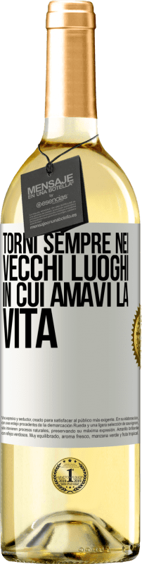 29,95 € | Vino bianco Edizione WHITE Torni sempre nei vecchi luoghi in cui amavi la vita Etichetta Bianca. Etichetta personalizzabile Vino giovane Raccogliere 2024 Verdejo