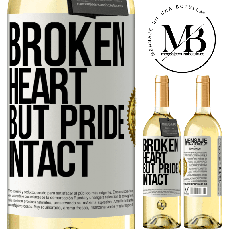 29,95 € Free Shipping | White Wine WHITE Edition The broken heart But pride intact White Label. Customizable label Young wine Harvest 2022 Verdejo