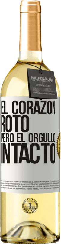 29,95 € Envío gratis | Vino Blanco Edición WHITE El corazón, roto. Pero el orgullo intacto Etiqueta Blanca. Etiqueta personalizable Vino joven Cosecha 2025 Verdejo