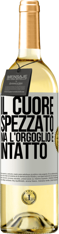 29,95 € Spedizione Gratuita | Vino bianco Edizione WHITE Il cuore spezzato Ma l'orgoglio è intatto Etichetta Bianca. Etichetta personalizzabile Vino giovane Raccogliere 2025 Verdejo