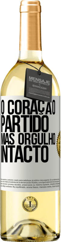 29,95 € Envio grátis | Vinho branco Edição WHITE O coração partido Mas orgulho intacto Etiqueta Branca. Etiqueta personalizável Vinho jovem Colheita 2024 Verdejo