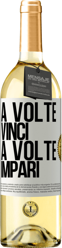 29,95 € | Vino bianco Edizione WHITE A volte vinci, a volte impari Etichetta Bianca. Etichetta personalizzabile Vino giovane Raccogliere 2024 Verdejo