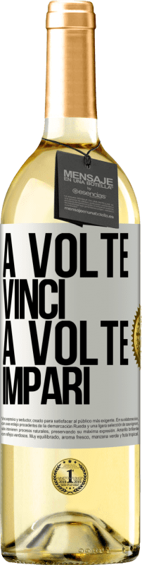 29,95 € Spedizione Gratuita | Vino bianco Edizione WHITE A volte vinci, a volte impari Etichetta Bianca. Etichetta personalizzabile Vino giovane Raccogliere 2025 Verdejo