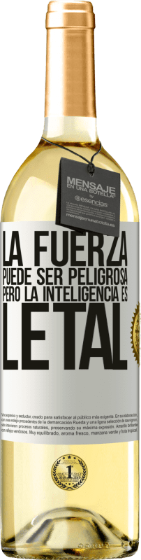 29,95 € | Vino Blanco Edición WHITE La fuerza puede ser peligrosa, pero la inteligencia es letal Etiqueta Blanca. Etiqueta personalizable Vino joven Cosecha 2024 Verdejo