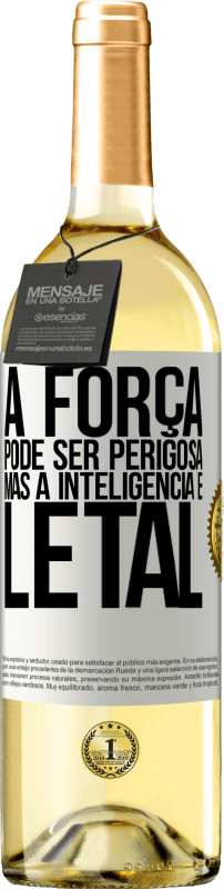 29,95 € | Vinho branco Edição WHITE A força pode ser perigosa, mas a inteligência é letal Etiqueta Branca. Etiqueta personalizável Vinho jovem Colheita 2024 Verdejo