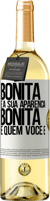 29,95 € | Vinho branco Edição WHITE Bonita é a sua aparência, bonita é quem você é Etiqueta Branca. Etiqueta personalizável Vinho jovem Colheita 2025 Verdejo