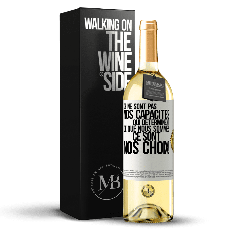 29,95 € Envoi gratuit | Vin blanc Édition WHITE Ce ne sont pas nos capacités qui déterminent ce que nous sommes, ce sont nos choix ! Étiquette Blanche. Étiquette personnalisable Vin jeune Récolte 2024 Verdejo