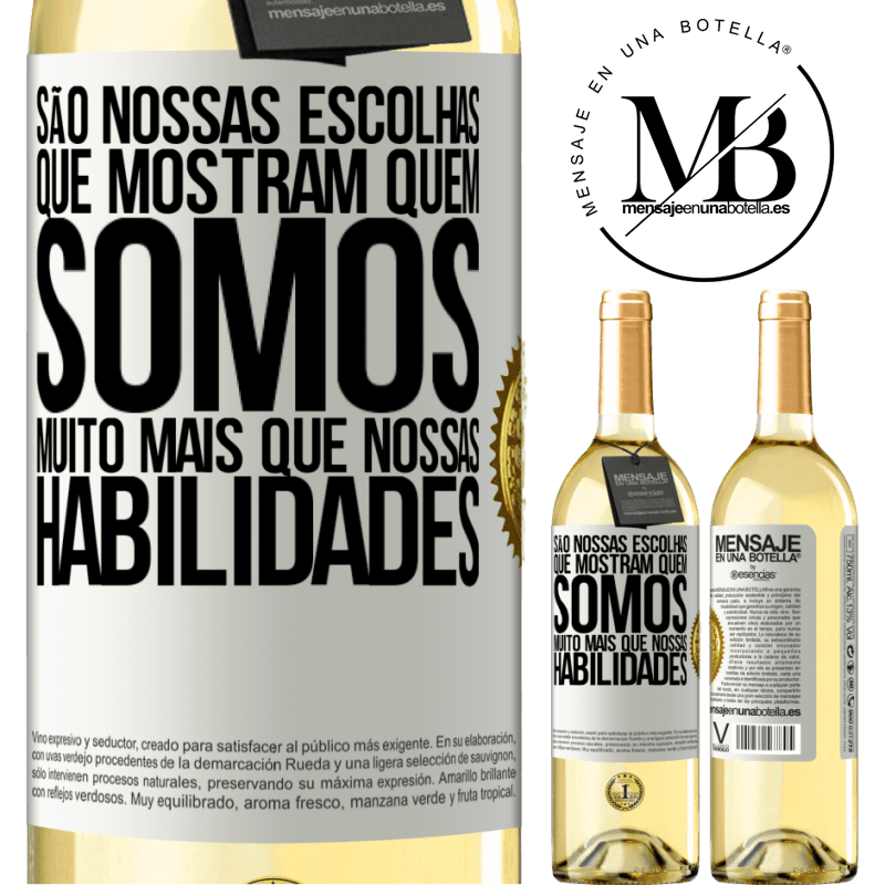 29,95 € Envio grátis | Vinho branco Edição WHITE São nossas escolhas que mostram quem somos, muito mais que nossas habilidades Etiqueta Branca. Etiqueta personalizável Vinho jovem Colheita 2023 Verdejo