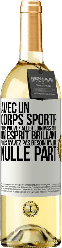 29,95 € | Vin blanc Édition WHITE Avec un corps sportif, vous pouvez aller loin, mais avec un esprit brillant vous n'avez pas besoin d'aller nulle part Étiquette Blanche. Étiquette personnalisable Vin jeune Récolte 2024 Verdejo