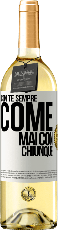 29,95 € Spedizione Gratuita | Vino bianco Edizione WHITE Con te sempre come mai con chiunque Etichetta Bianca. Etichetta personalizzabile Vino giovane Raccogliere 2024 Verdejo