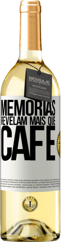 29,95 € | Vinho branco Edição WHITE Memórias revelam mais que café Etiqueta Branca. Etiqueta personalizável Vinho jovem Colheita 2023 Verdejo
