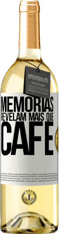 29,95 € | Vinho branco Edição WHITE Memórias revelam mais que café Etiqueta Branca. Etiqueta personalizável Vinho jovem Colheita 2024 Verdejo