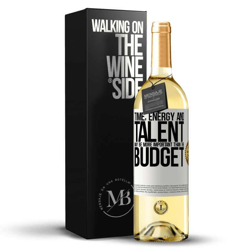 29,95 € Free Shipping | White Wine WHITE Edition Time, energy and talent may be more important than the budget White Label. Customizable label Young wine Harvest 2023 Verdejo