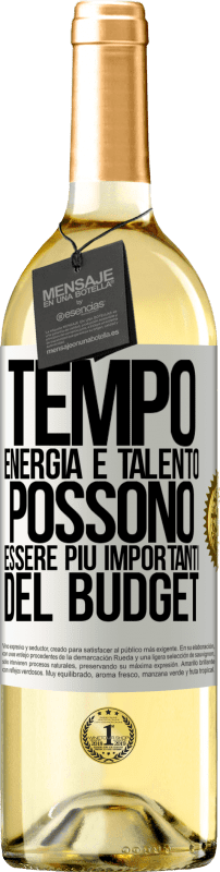 29,95 € | Vino bianco Edizione WHITE Tempo, energia e talento possono essere più importanti del budget Etichetta Bianca. Etichetta personalizzabile Vino giovane Raccogliere 2024 Verdejo