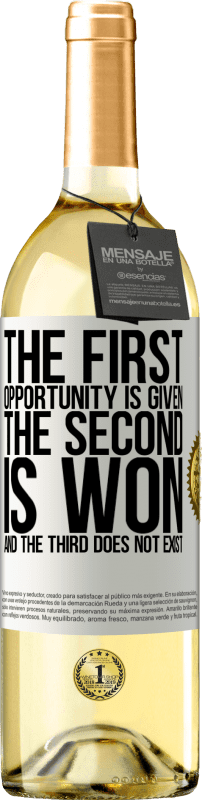 29,95 € | 白葡萄酒 WHITE版 给了第一个机会，赢得了第二个机会，第三个不存在 白标. 可自定义的标签 青年酒 收成 2023 Verdejo