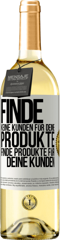 29,95 € | Weißwein WHITE Ausgabe Finde keine Kunden für deine Produkte, finde Produkte für deine Kunden Weißes Etikett. Anpassbares Etikett Junger Wein Ernte 2024 Verdejo