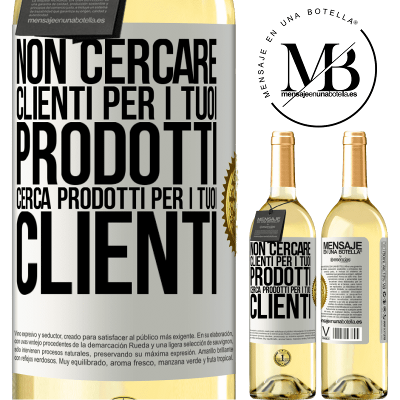 29,95 € Spedizione Gratuita | Vino bianco Edizione WHITE Non cercare clienti per i tuoi prodotti, cerca prodotti per i tuoi clienti Etichetta Bianca. Etichetta personalizzabile Vino giovane Raccogliere 2025 Verdejo