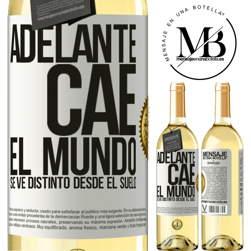 29,95 € Envoi gratuit | Vin blanc Édition WHITE Avant. Chutes. Le monde est différent du sol Étiquette Blanche. Étiquette personnalisable Vin jeune Récolte 2022 Verdejo