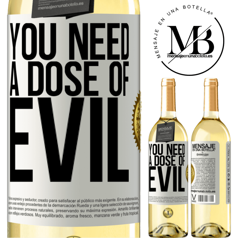 29,95 € Free Shipping | White Wine WHITE Edition You need a dose of evil White Label. Customizable label Young wine Harvest 2022 Verdejo