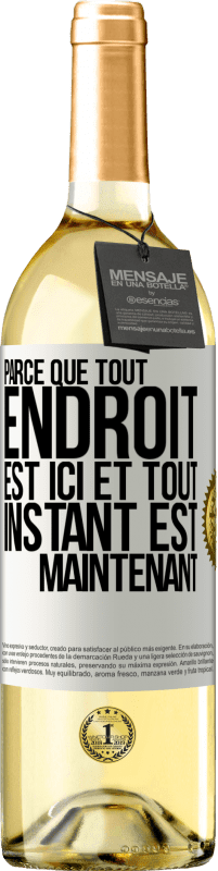 29,95 € Envoi gratuit | Vin blanc Édition WHITE Parce que tout endroit est ici et tout instant est maintenant Étiquette Blanche. Étiquette personnalisable Vin jeune Récolte 2024 Verdejo