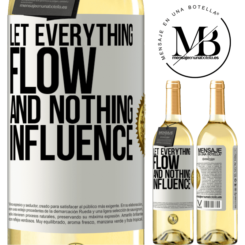 29,95 € Free Shipping | White Wine WHITE Edition Let everything flow and nothing influence White Label. Customizable label Young wine Harvest 2022 Verdejo