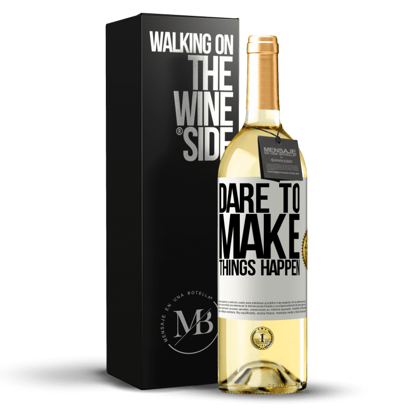 29,95 € Free Shipping | White Wine WHITE Edition Dare to make things happen White Label. Customizable label Young wine Harvest 2024 Verdejo