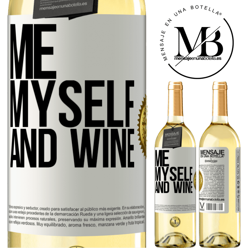 29,95 € Free Shipping | White Wine WHITE Edition Me, myself and wine White Label. Customizable label Young wine Harvest 2023 Verdejo