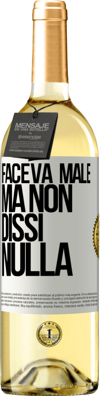 29,95 € Spedizione Gratuita | Vino bianco Edizione WHITE Faceva male, ma non dissi nulla Etichetta Bianca. Etichetta personalizzabile Vino giovane Raccogliere 2024 Verdejo