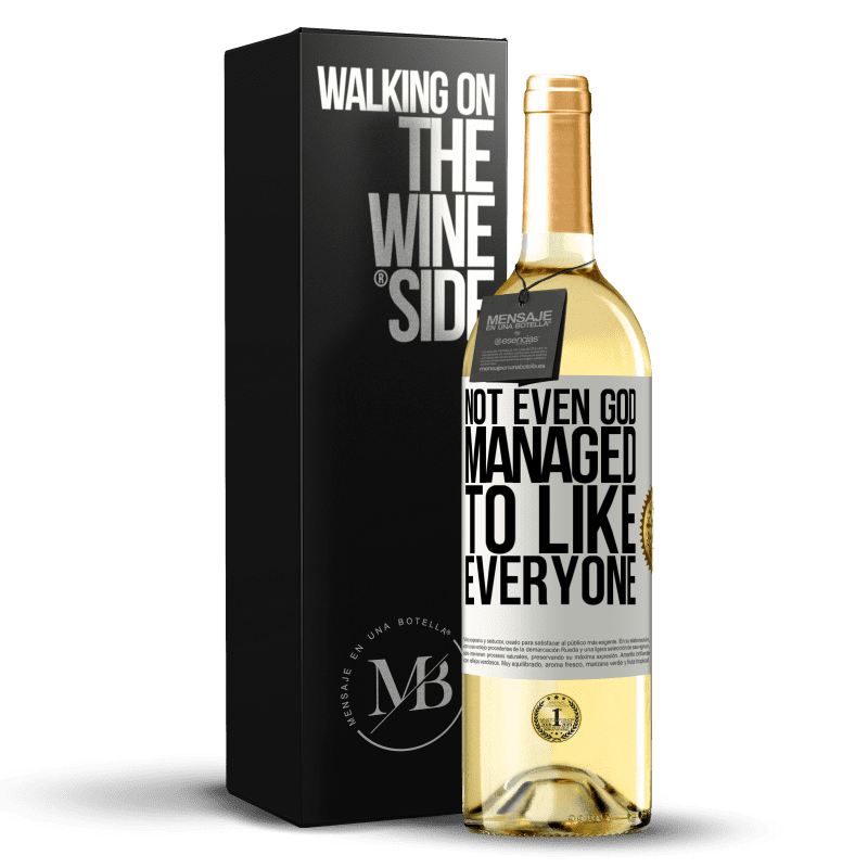 29,95 € Free Shipping | White Wine WHITE Edition Not even God managed to like everyone White Label. Customizable label Young wine Harvest 2024 Verdejo