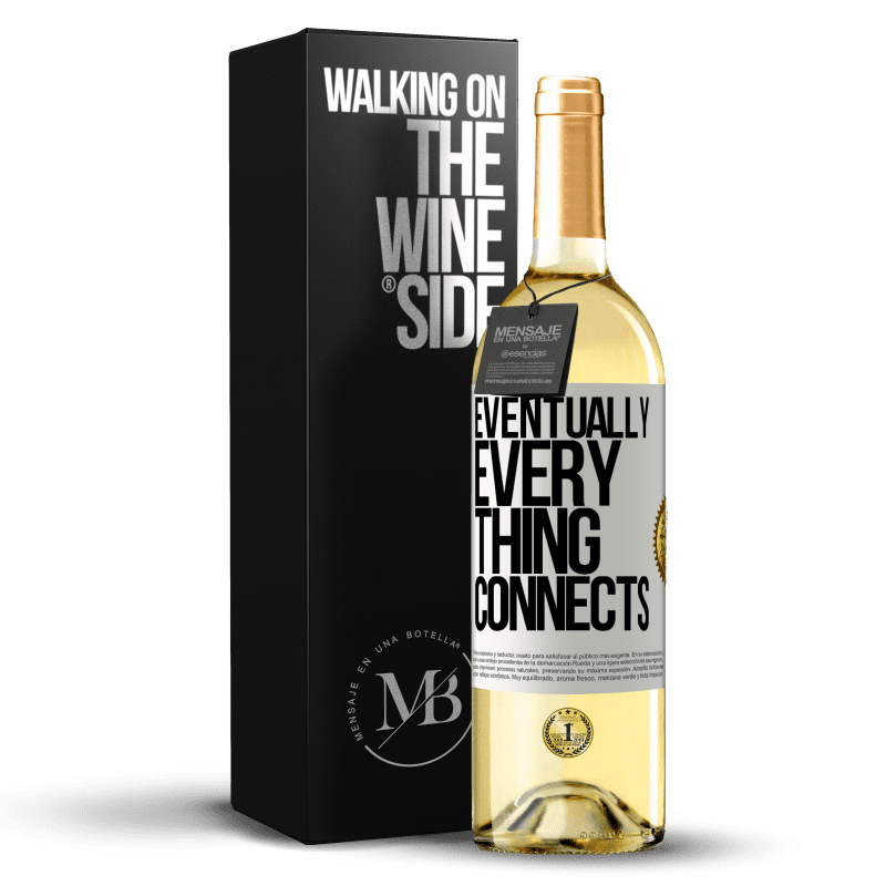 29,95 € 免费送货 | 白葡萄酒 WHITE版 Eventually, everything connects 白标. 可自定义的标签 青年酒 收成 2023 Verdejo