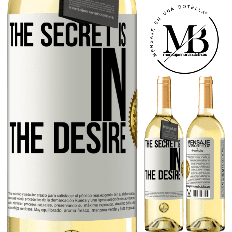 29,95 € Free Shipping | White Wine WHITE Edition The secret is in the desire White Label. Customizable label Young wine Harvest 2022 Verdejo