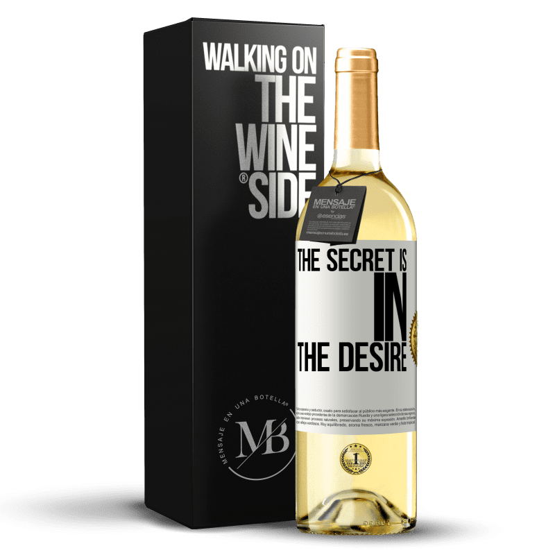 29,95 € Free Shipping | White Wine WHITE Edition The secret is in the desire White Label. Customizable label Young wine Harvest 2023 Verdejo