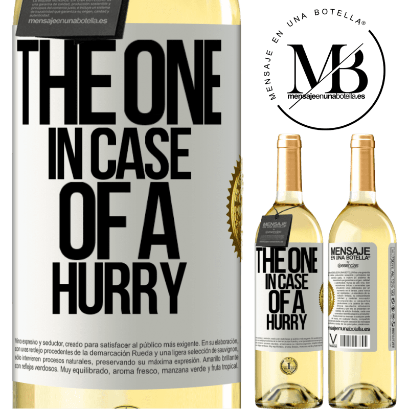 29,95 € Free Shipping | White Wine WHITE Edition The one in case of a hurry White Label. Customizable label Young wine Harvest 2022 Verdejo
