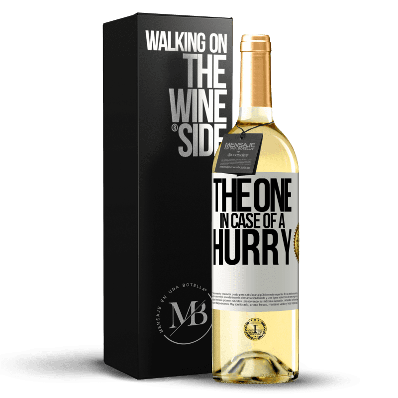 29,95 € Бесплатная доставка | Белое вино Издание WHITE The one in case of a hurry Белая этикетка. Настраиваемая этикетка Молодое вино Урожай 2024 Verdejo