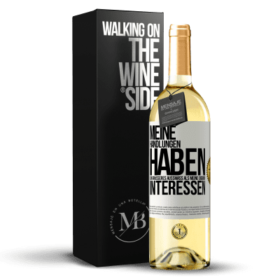 «Meine Handlungen haben ein größeres Außmaß als meine eigenen Interessen» WHITE Ausgabe