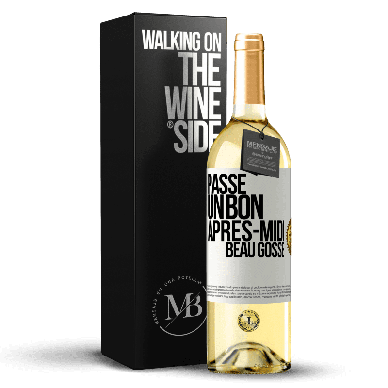 29,95 € Envoi gratuit | Vin blanc Édition WHITE Passe un bon après-midi, beau gosse Étiquette Blanche. Étiquette personnalisable Vin jeune Récolte 2024 Verdejo