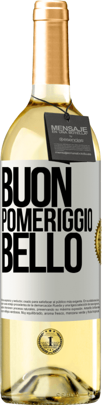 29,95 € | Vino bianco Edizione WHITE Buon pomeriggio, bello Etichetta Bianca. Etichetta personalizzabile Vino giovane Raccogliere 2024 Verdejo