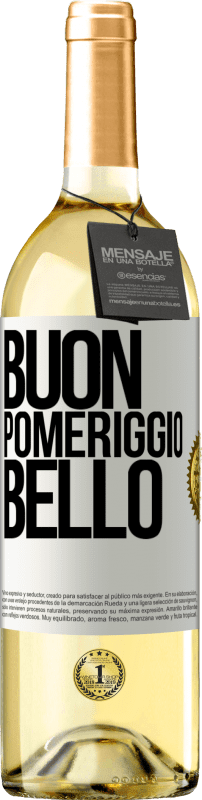 29,95 € Spedizione Gratuita | Vino bianco Edizione WHITE Buon pomeriggio, bello Etichetta Bianca. Etichetta personalizzabile Vino giovane Raccogliere 2025 Verdejo