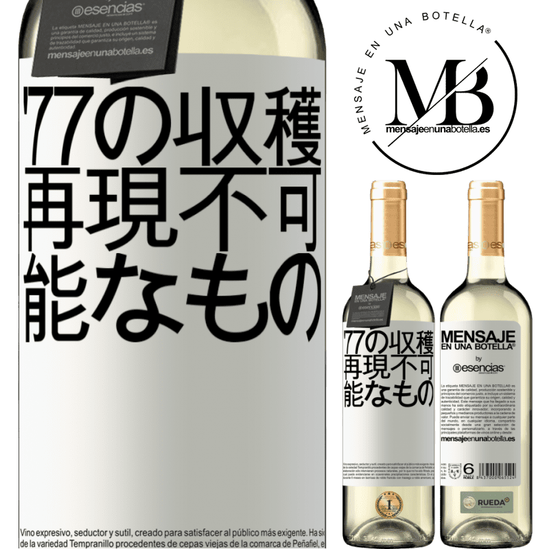 «'77の収穫、再現不可能なもの» WHITEエディション