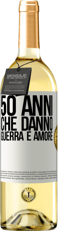 29,95 € | Vino bianco Edizione WHITE 50 anni che danno guerra e amore Etichetta Bianca. Etichetta personalizzabile Vino giovane Raccogliere 2024 Verdejo