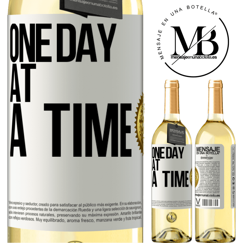 29,95 € Free Shipping | White Wine WHITE Edition One day at a time White Label. Customizable label Young wine Harvest 2022 Verdejo