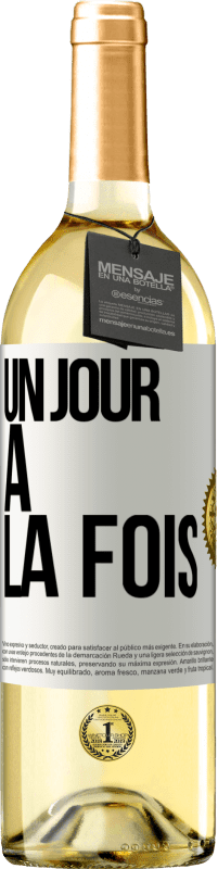 29,95 € | Vin blanc Édition WHITE Un jour à la fois Étiquette Blanche. Étiquette personnalisable Vin jeune Récolte 2023 Verdejo