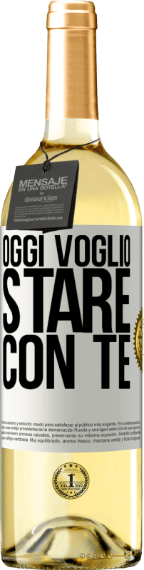 29,95 € | Vino bianco Edizione WHITE Oggi voglio stare con te Etichetta Bianca. Etichetta personalizzabile Vino giovane Raccogliere 2024 Verdejo