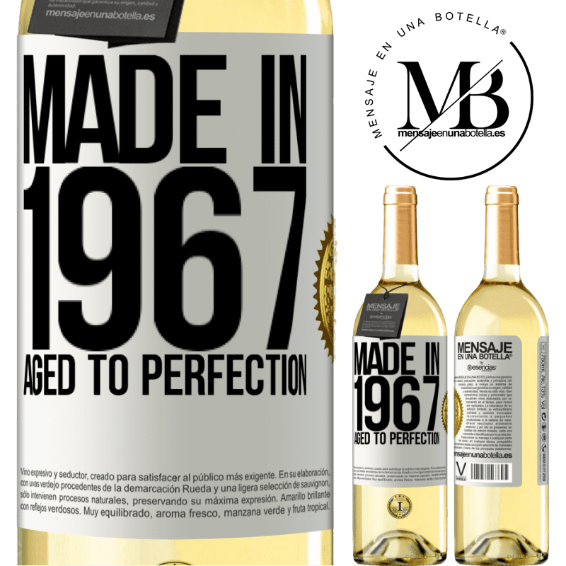 29,95 € Free Shipping | White Wine WHITE Edition Made in 1967. Aged to perfection White Label. Customizable label Young wine Harvest 2022 Verdejo