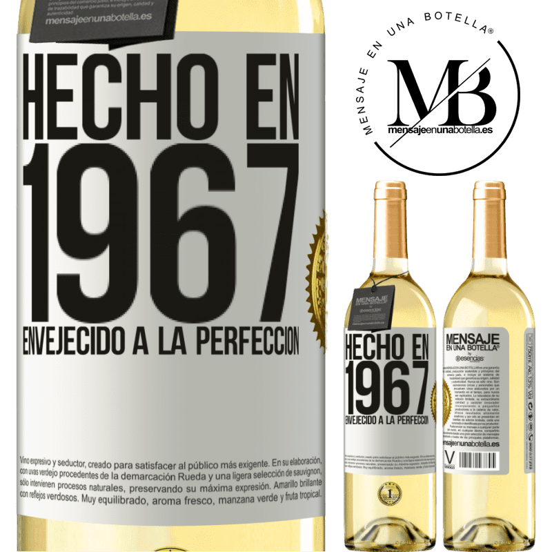 29,95 € Envoi gratuit | Vin blanc Édition WHITE Fabriqué en 1967. Vieilli à la perfection Étiquette Blanche. Étiquette personnalisable Vin jeune Récolte 2022 Verdejo