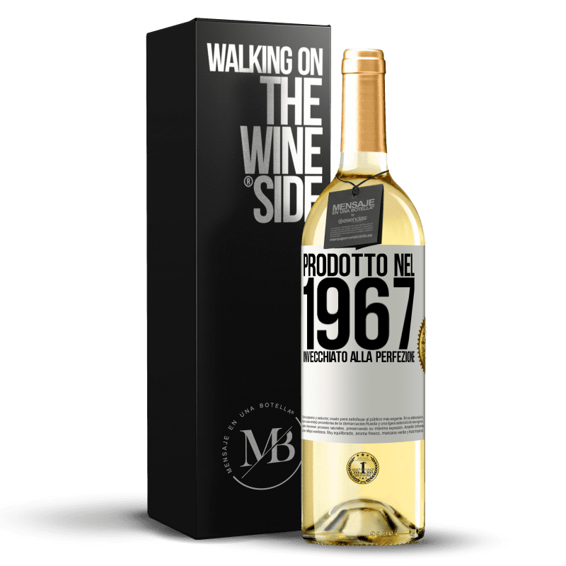 29,95 € Spedizione Gratuita | Vino bianco Edizione WHITE Prodotto nel 1967. Invecchiato alla perfezione Etichetta Bianca. Etichetta personalizzabile Vino giovane Raccogliere 2023 Verdejo